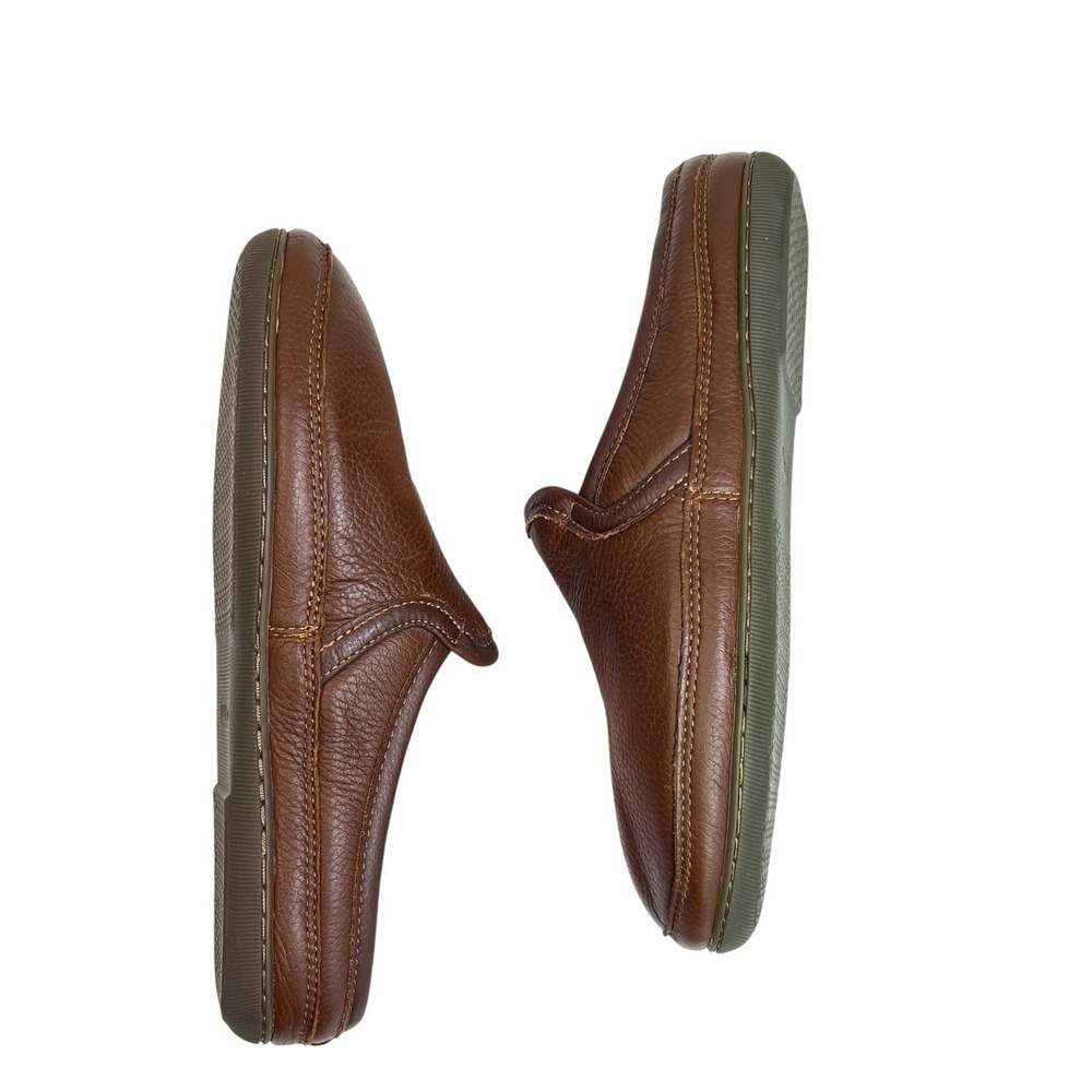 LL BEAN Mens Elkhide Leather Scuff Mule Slippers Indoor Outdoor Padded Size 9M - Picture 12 of 16